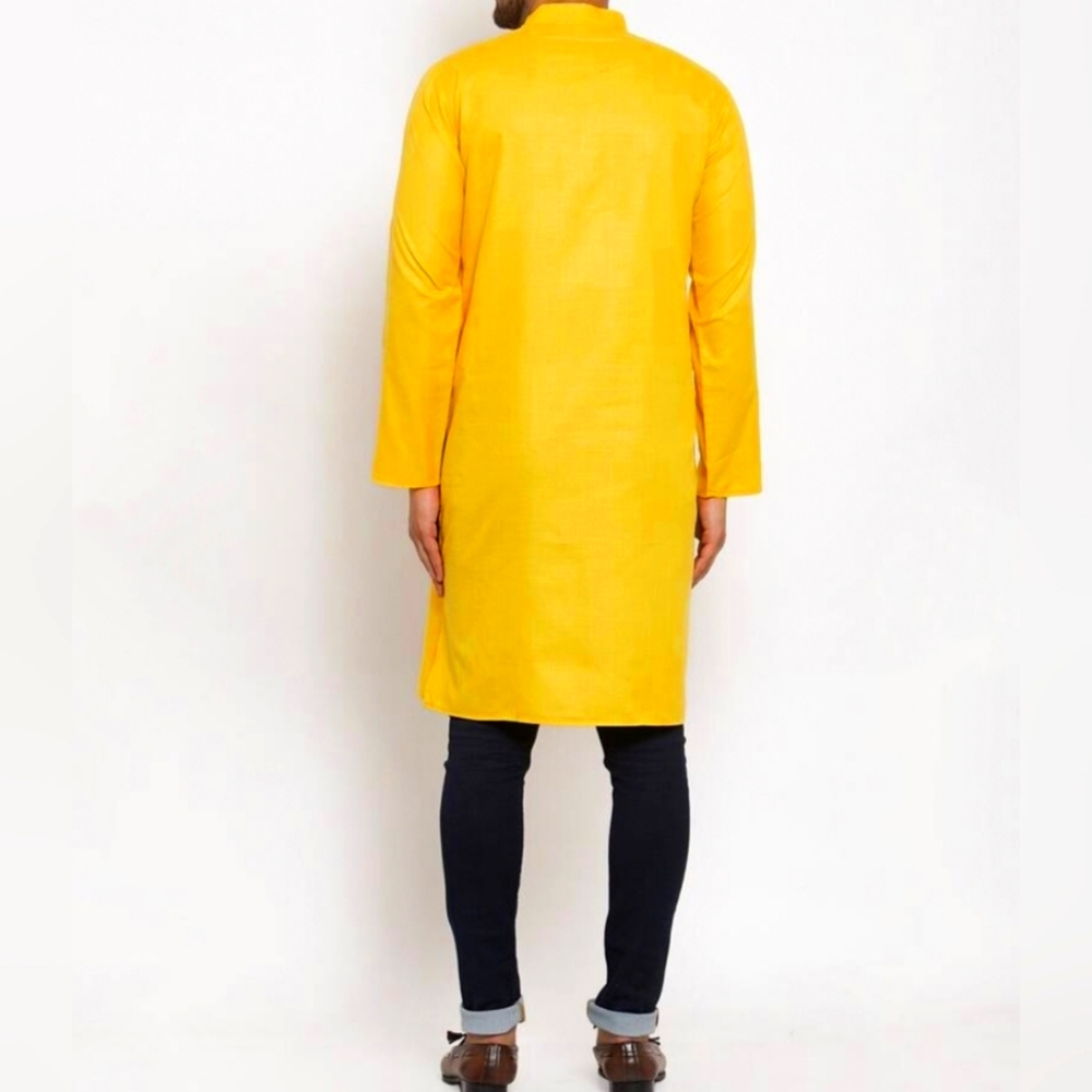 ๐๐ Men's Kurta Yellow colour ๐๐ - Picture 4 of 6